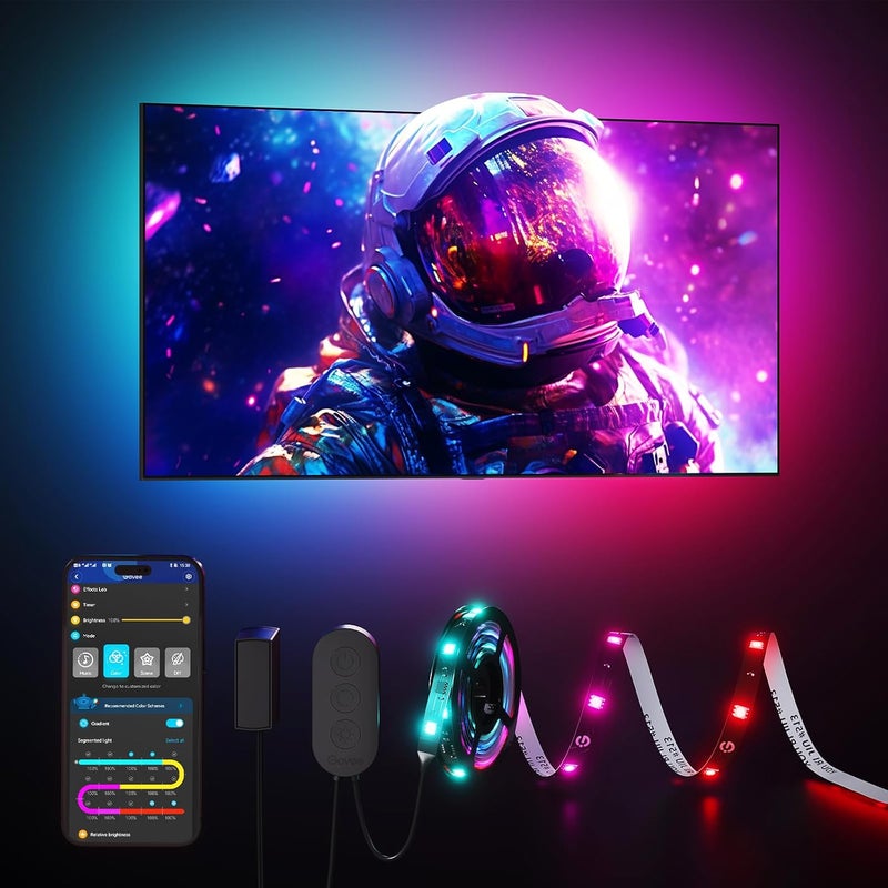 Govee TV LED Backlight Strip, RGBIC Smart LED Backlight for 40-50inch TVs, Music Sync, Wi-Fi Bluetooth & App Control, Works with Alexa & Google Assistant, 77 Scene Modes, Adapter - Image 1